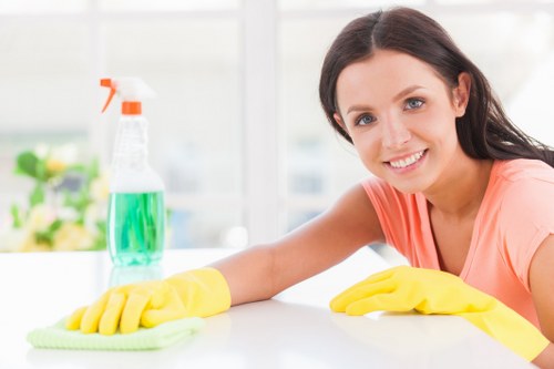 Carpet cleaning team using eco-friendly recycling practices in SE10