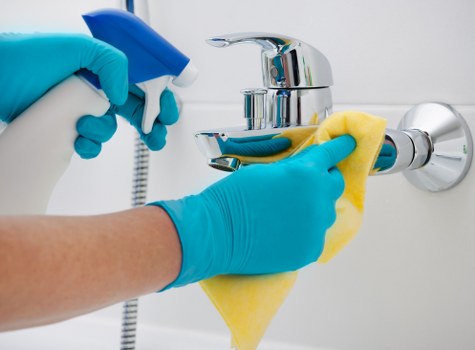 Eco-friendly office cleaning equipment used in an SE10 workplace